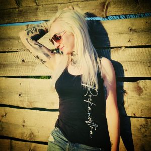 Tank Top Schwarz für Frauen, mit Schreibschrift